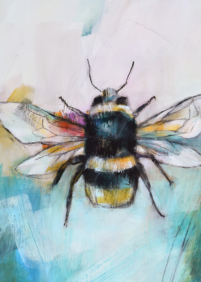 Fine art bee print by Jen Singh