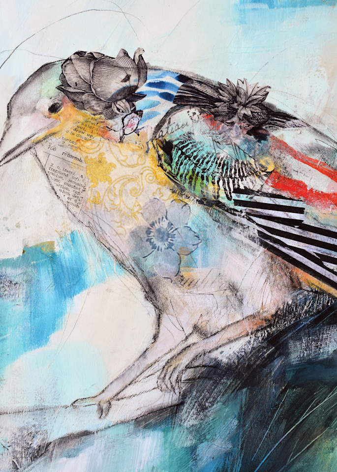 White raven fine art archival print by Jen Singh