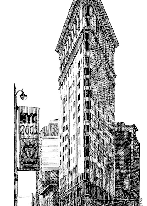 Flat Iron Building, Nyc Art | Andre Junget Illustration LLC