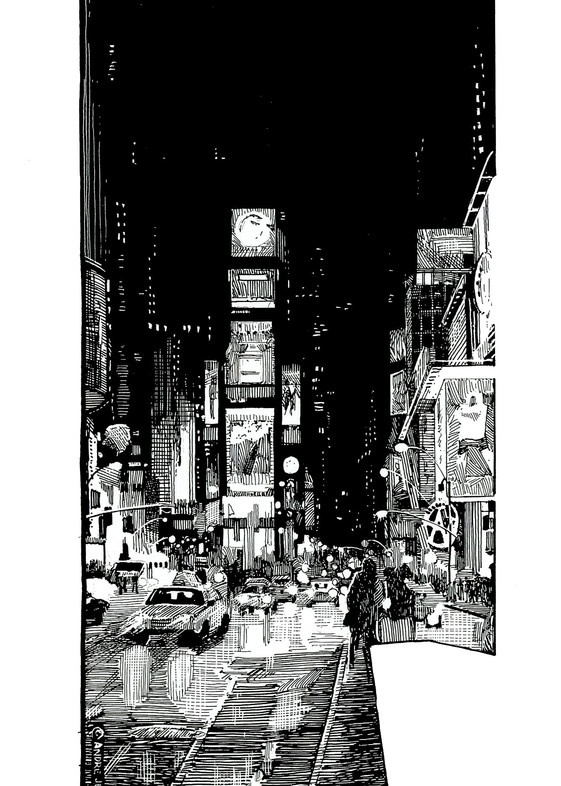 Times Square, Nyc Art | Andre Junget Illustration LLC