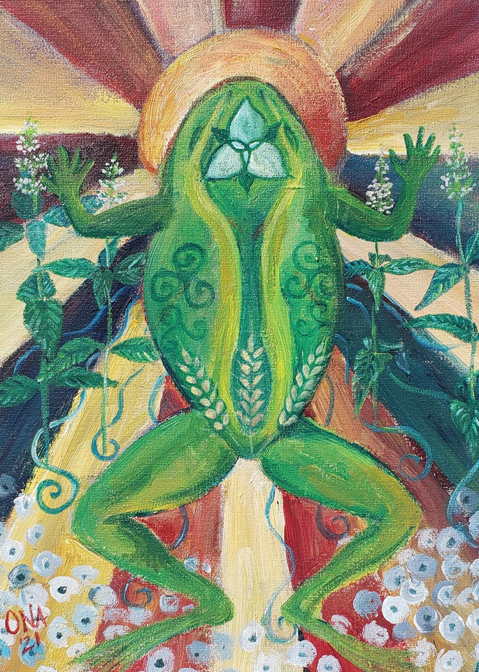 Frog spirit animal print - abundance 