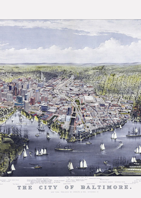 The City Of Baltimore 1880 Art | Mark Hersch Photography