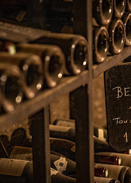 Aging bottles of French wine