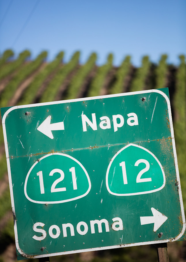 Napa Sonoma road sign