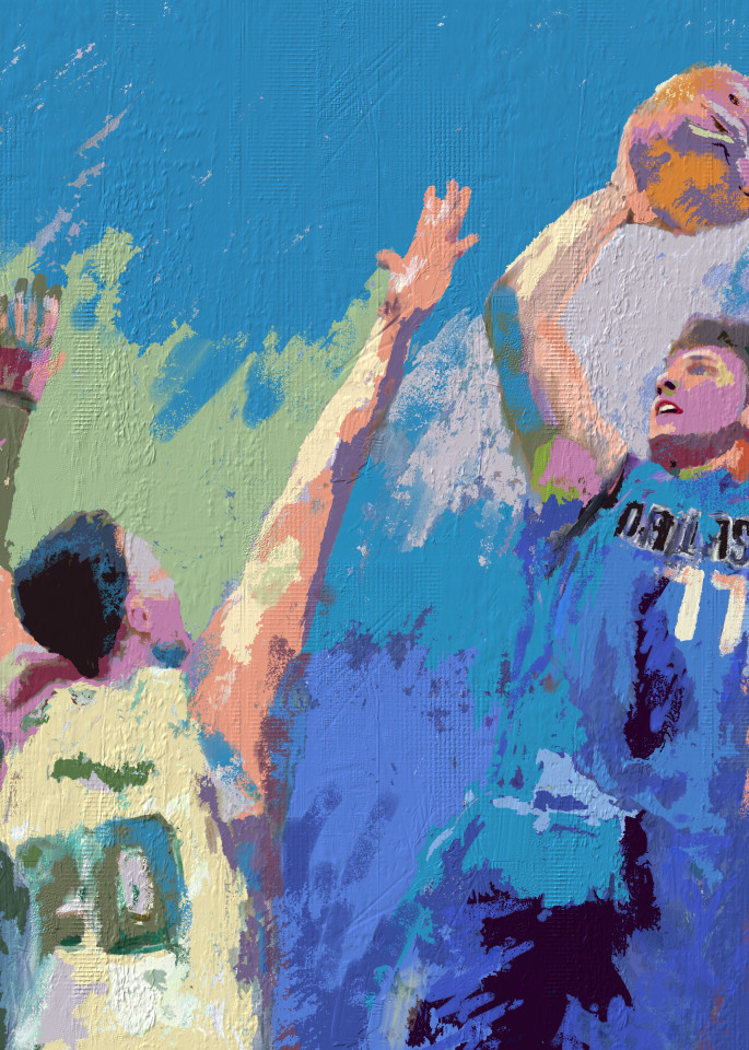 Luka Donic basketball Painting | Sports artist Mark Trubisky | Custom Sports Art.