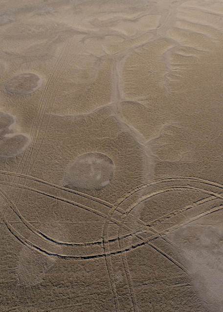 Desert abstract buggy tracks