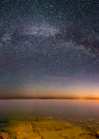 Moonrise and the Milky Way at Cana Island
