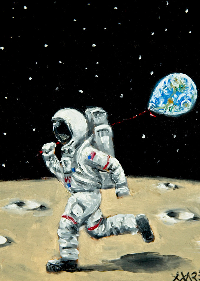 Astronaut at Play Fine Art Prints