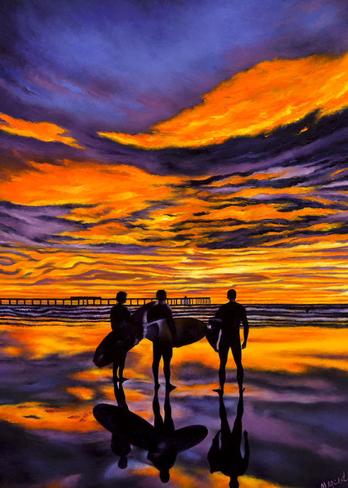 Surf Sunset   Prints Art | Mercedes Fine Art