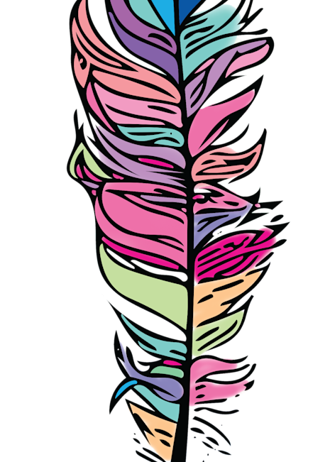 Rainbow Feather Art | Mikey Rioux