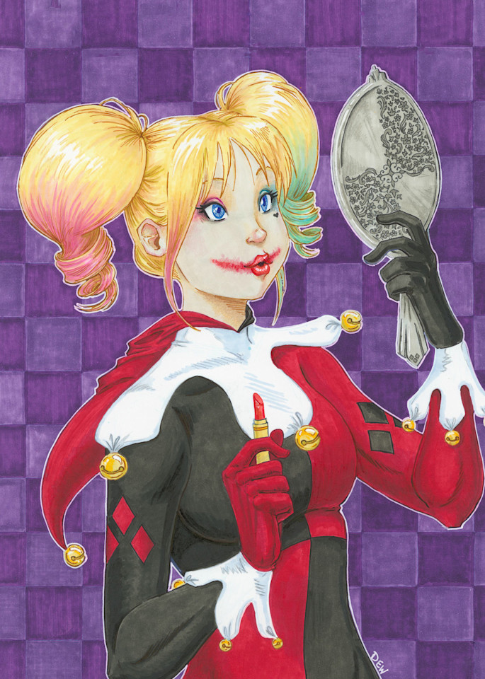 Harley Quinn   Makeover Art | Dew Magick Illustration