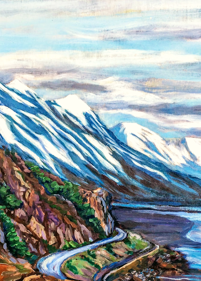 Early Snow on Turnagain Arm Alaska art print