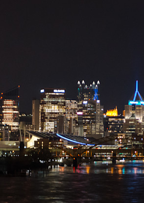 Pittsburgh From The North, Night Panorama Photography Art | Press1Photos, LLC