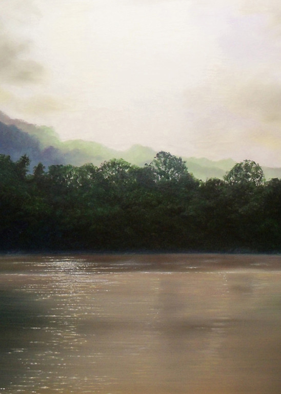 Morning on the Monongahela - oil painting by Erin Pyles Webb