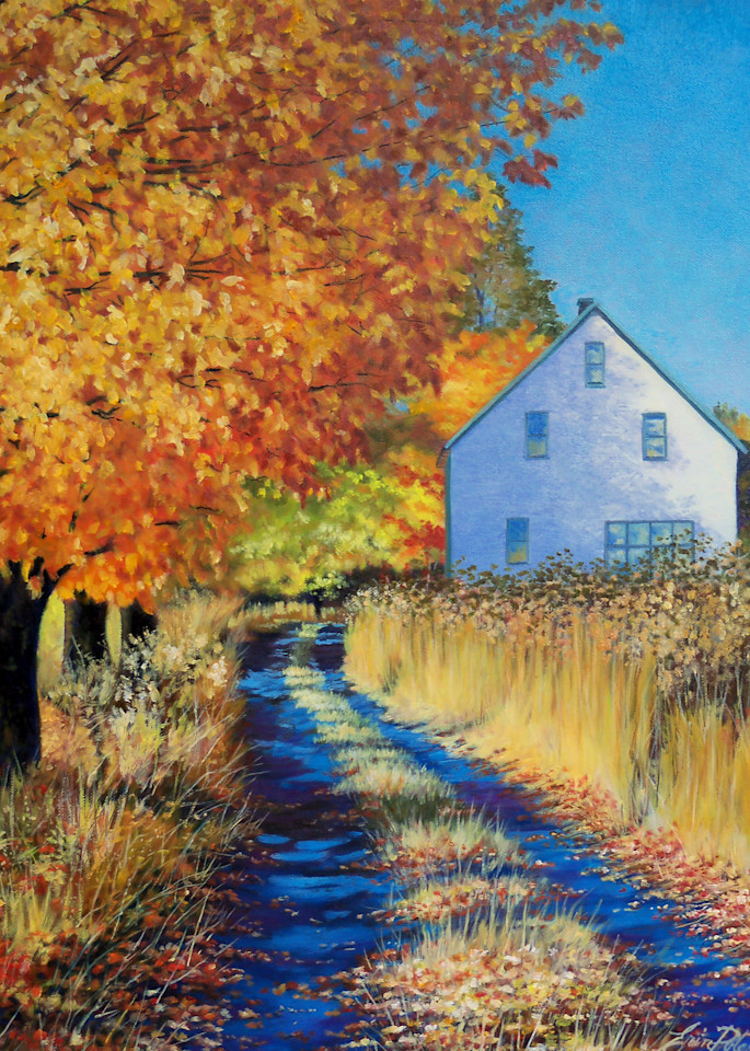 Autumn Lane - oil painting by Erin Pyles Webb