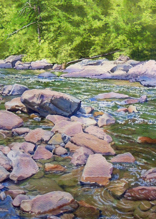 Elk River - watercolor painting by Erin Pyles Webb