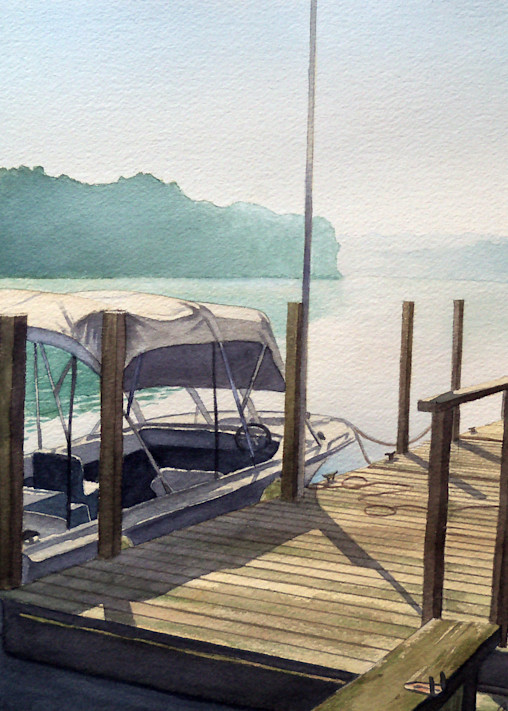 Don's Boat - watercolor painting by Erin Pyles Webb