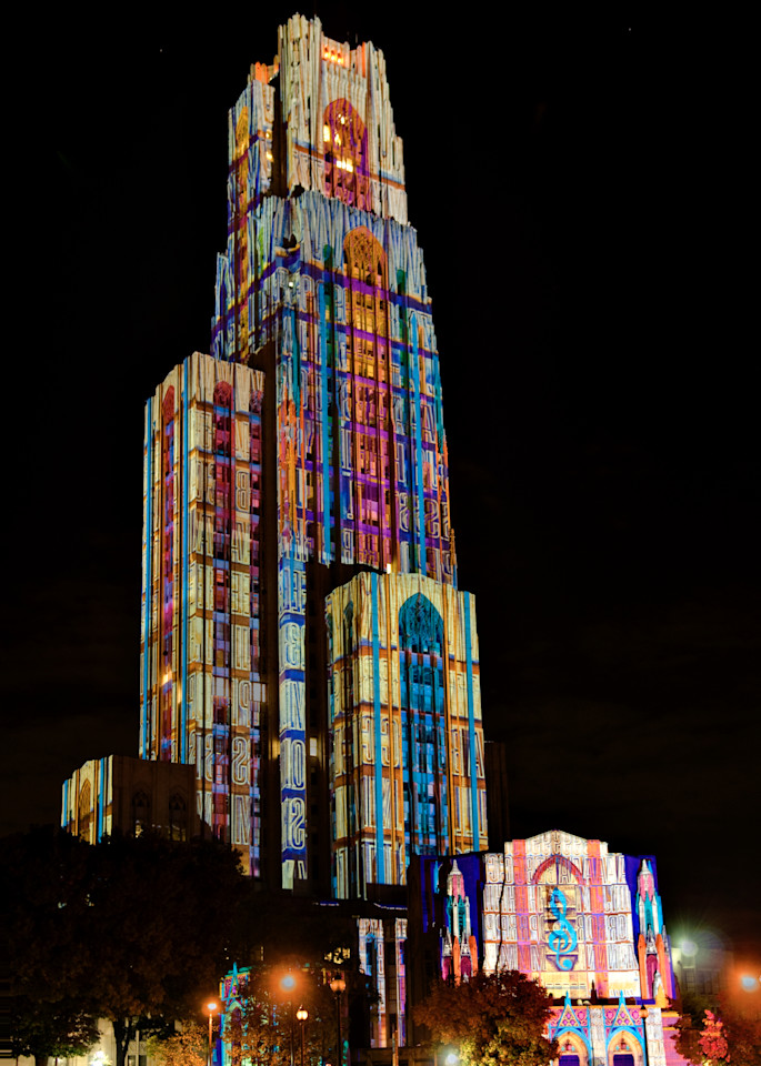 Cathedral Of Learning   Lighted Photography Art | Press1Photos, LLC