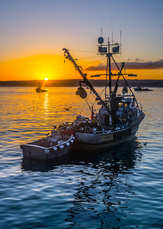 Squid Boat Sunrise Photography Art | Brad Wright Photography