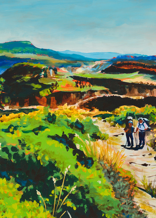 Hiking In Zions National Park Art | Jennifer Richter Art