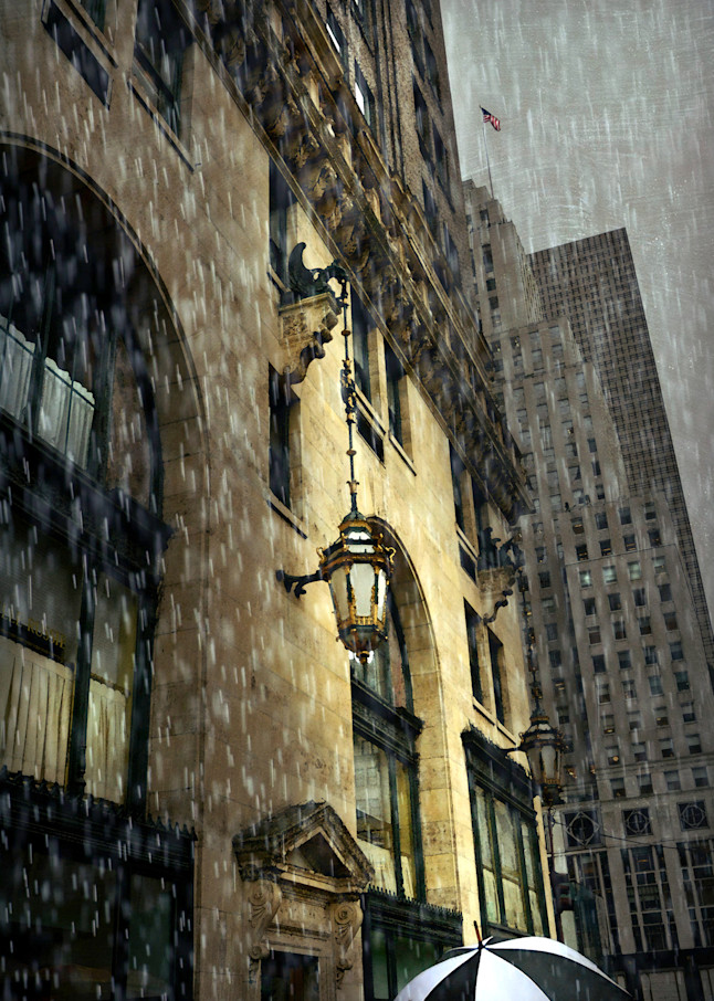 5th Ave Walking in the rain, NYC