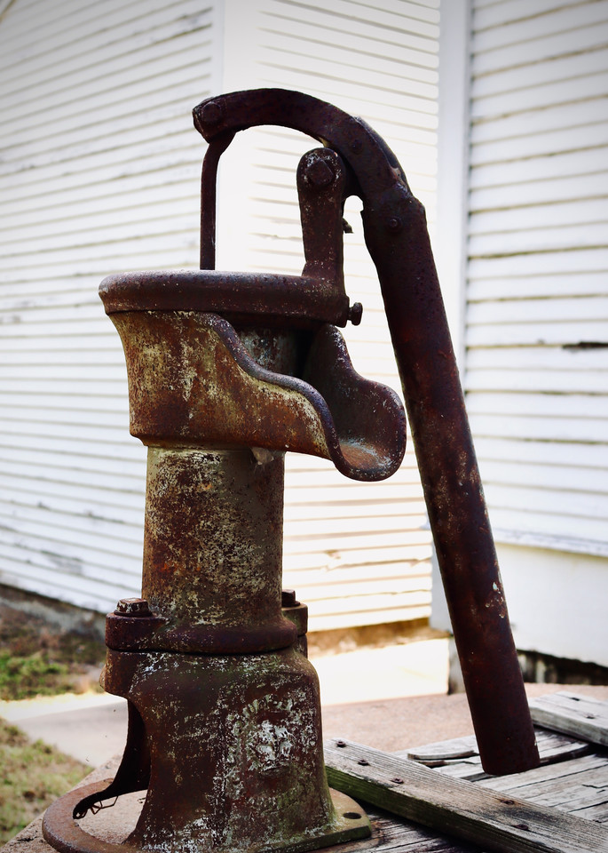 Water Pump At The Old Church House Photography Art | Vantage Point