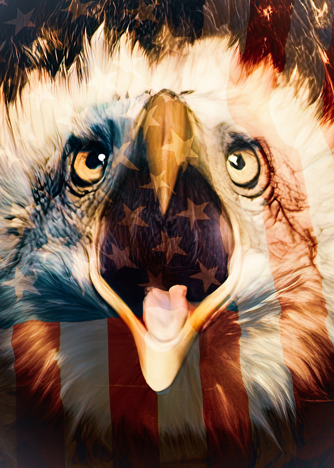 Give me Liberty Screaming Eagle - Square
