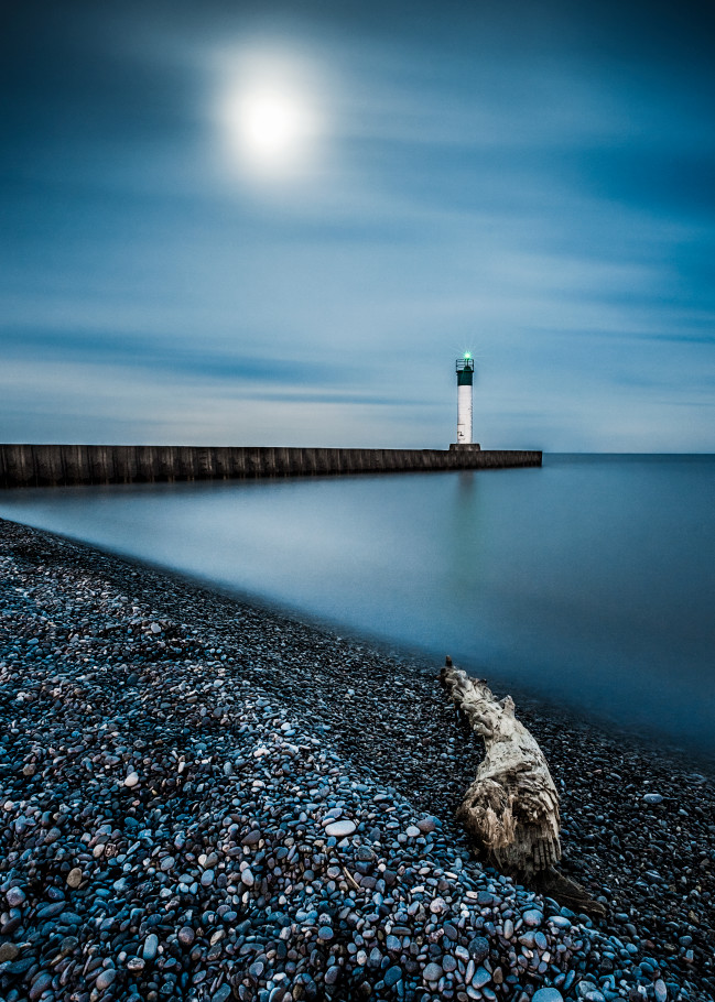 Full Moon Over Port Bruce Art | Trevor Pottelberg Photography
