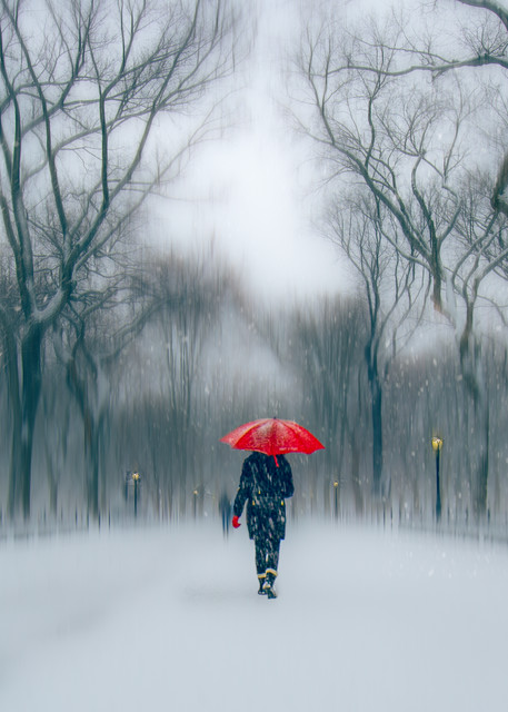Little Red Umbrella Art | Adam Hong Arts