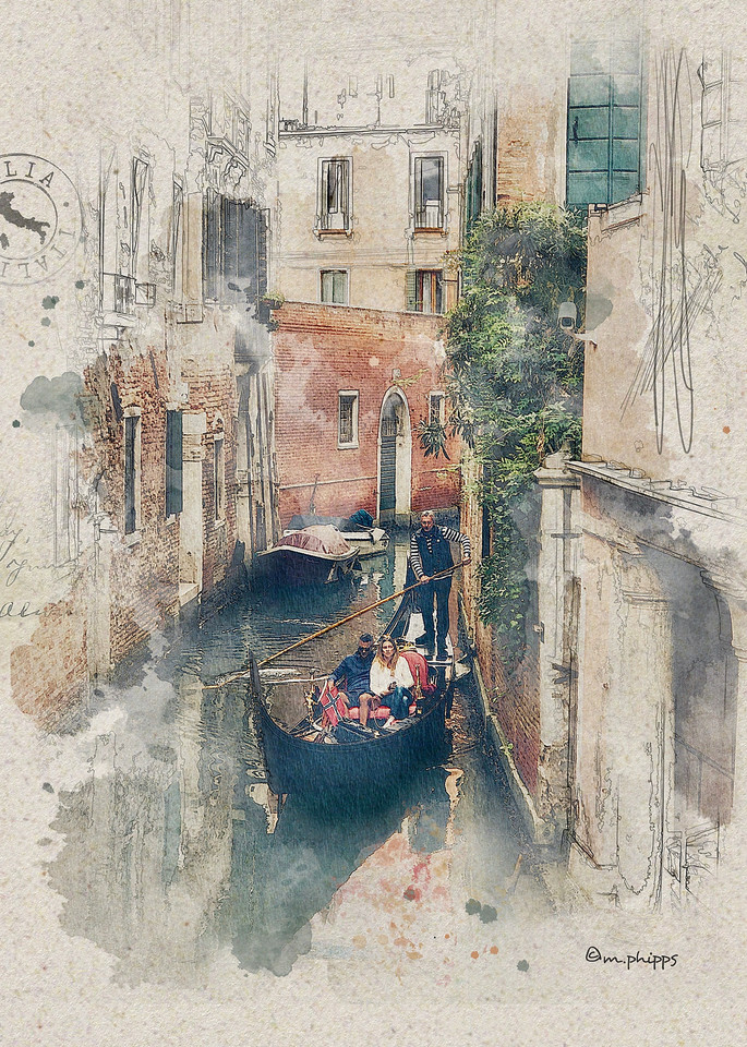 Venice Gondola Ride Art | Marlene Phipps Art