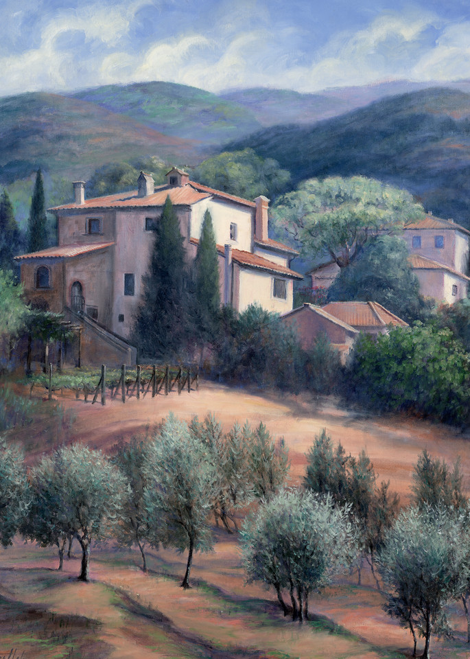 Tuscan Olive Grove Art | Oilartist - Haeffele Fine Art