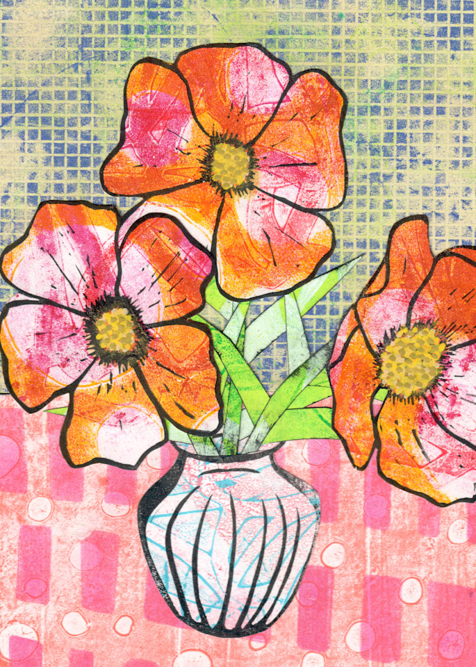 Orange Blooms Art | Jennifer Akkermans