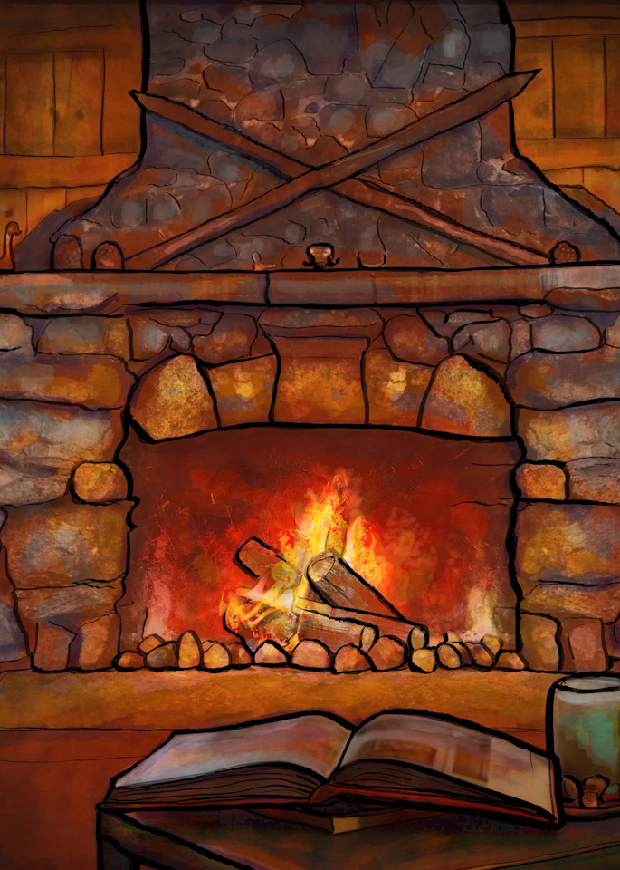 Fireplace (Winter Warming Image) Art | Kristen Palana