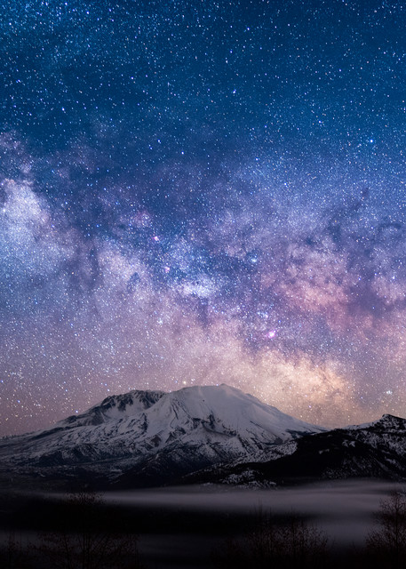 Mt St Helens Milkyway Photography Art | Call of the Mountains Photography