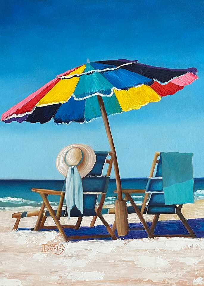 Beach Umbrella  Art | darladonleyart