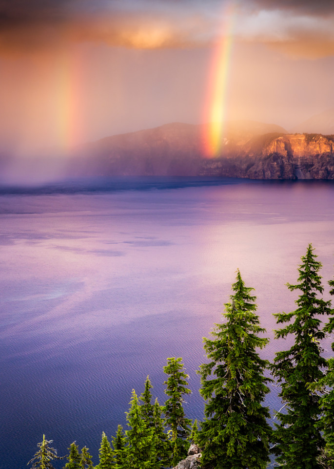 Double Rainbow at Crater Lake