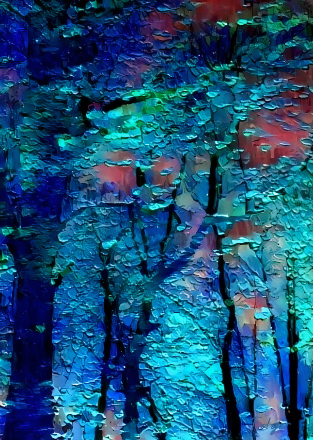 Cyan Forest Light Art | Jacob Folger Artist