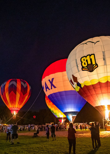 Hot Air Balloons At Night Art | A Touch of Color Photography