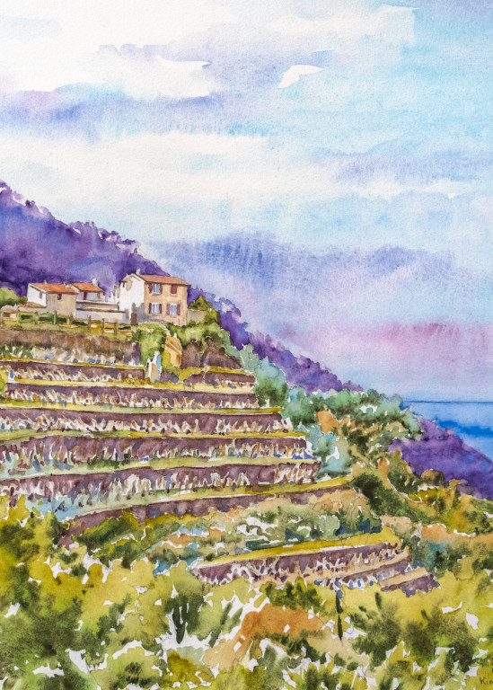 Riomaggiore, Cinque Terre Art | Kimberly Cammerata - Watercolors of the Sun: Paintings of Italy