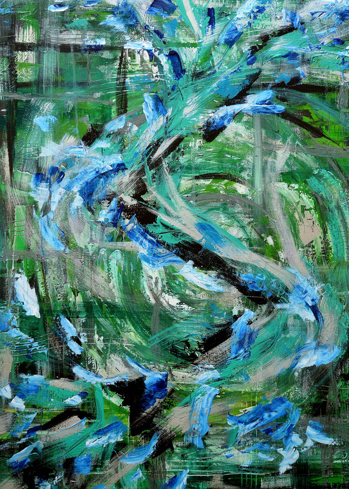 Blue And Green Water Abstract Art | RSchaefer Art