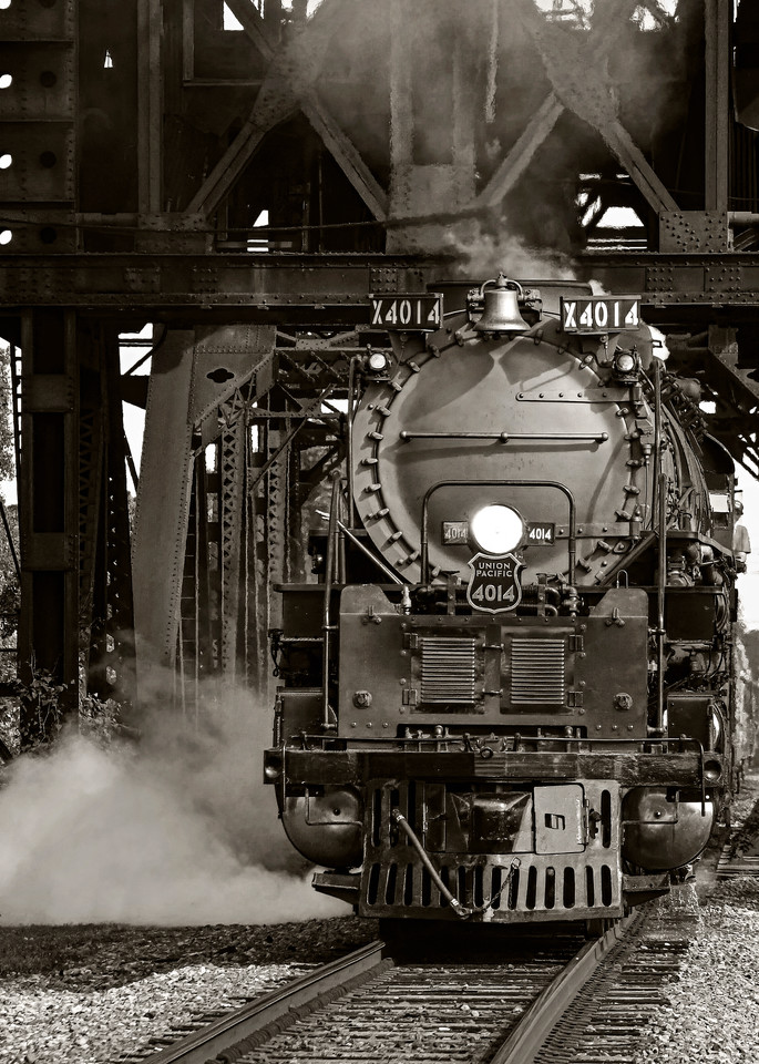 Big Boy 4014 in sepia - Vintage train fine-art photography prints