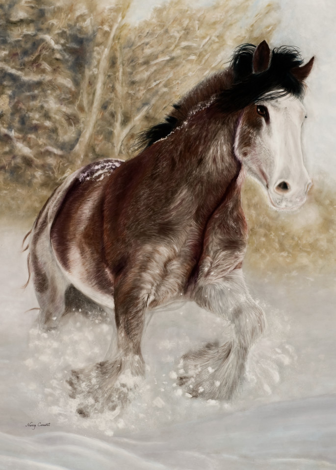 Draft horse-painting, Cool Draft by Nancy Conant