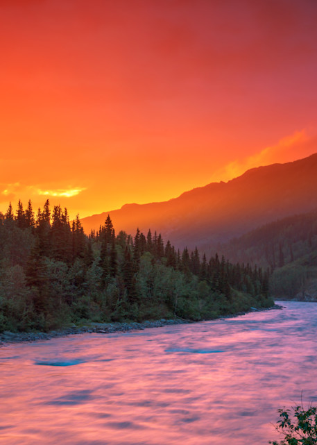 Alaskan Midnight Sunset Photography Art | Christabel Devadoss Photography