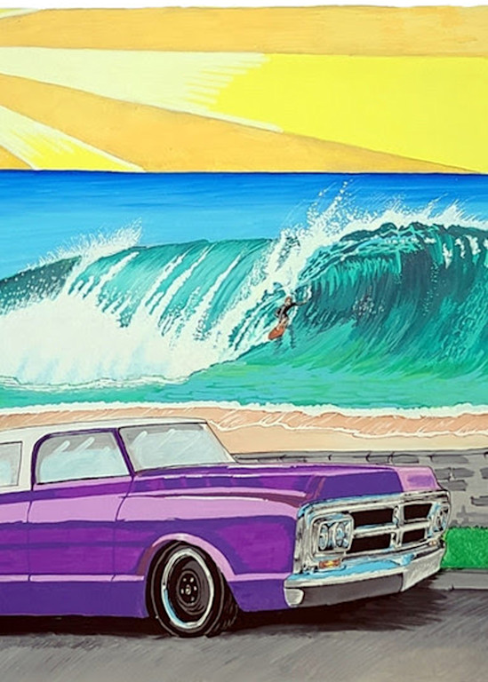 72 Jimmy Surf Art Painting By Surf Artist John Lasonio Done In His Unique Posca Pen Style.