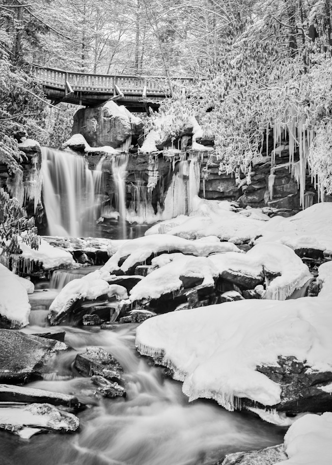 Elakala Falls In Winter 8419 Art | Kullman Visual Arts