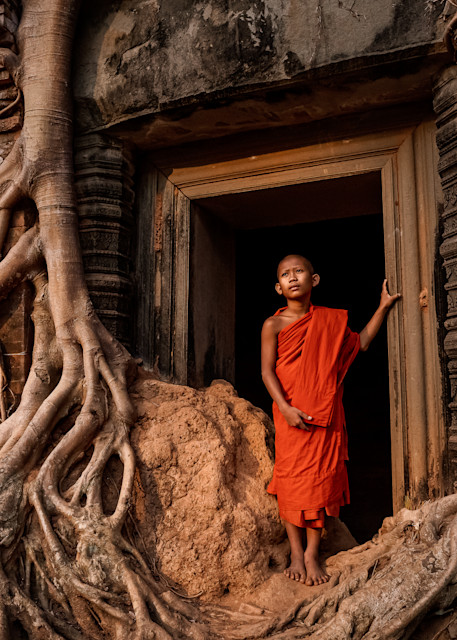 Angkor Monk. Cambodia Photography Art | Kelley Dallas Photography
