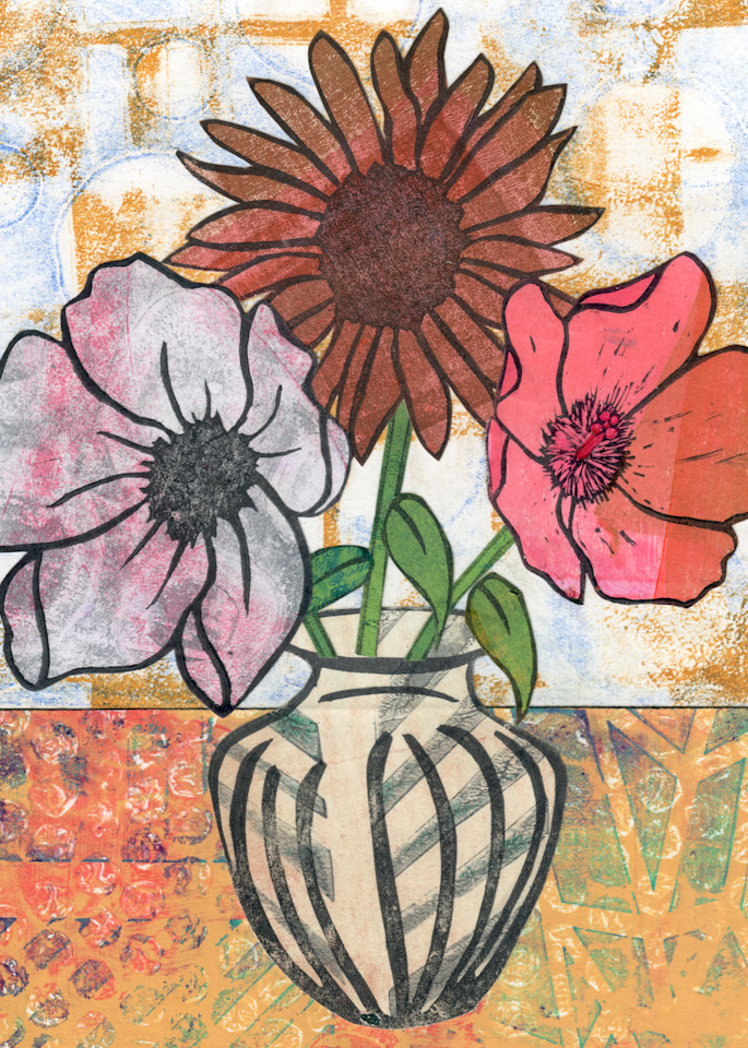 Sympathy: Mixed media Floral artwork by Jennifer Akkermans
