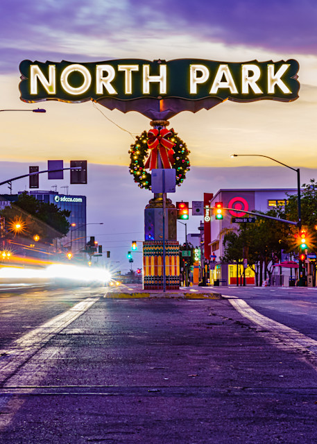 North Park, San Diego Sign Sunrise Fine Art Print
