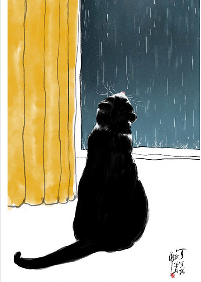 Cat And Rain Art | Cheng Yan Studio