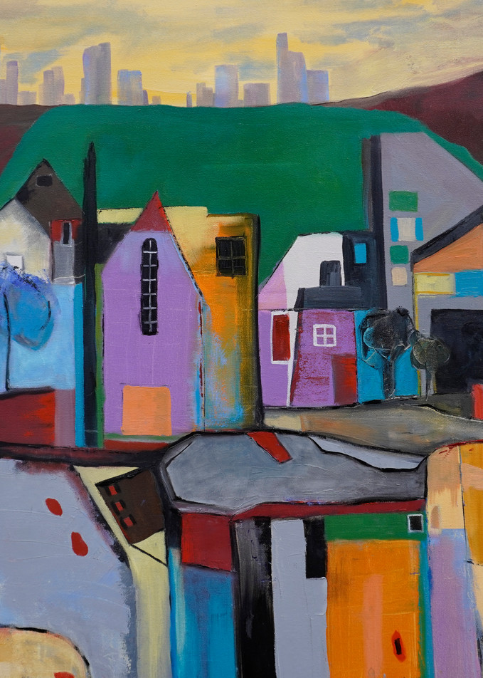 Village Near The City Art | Judith Visker Art